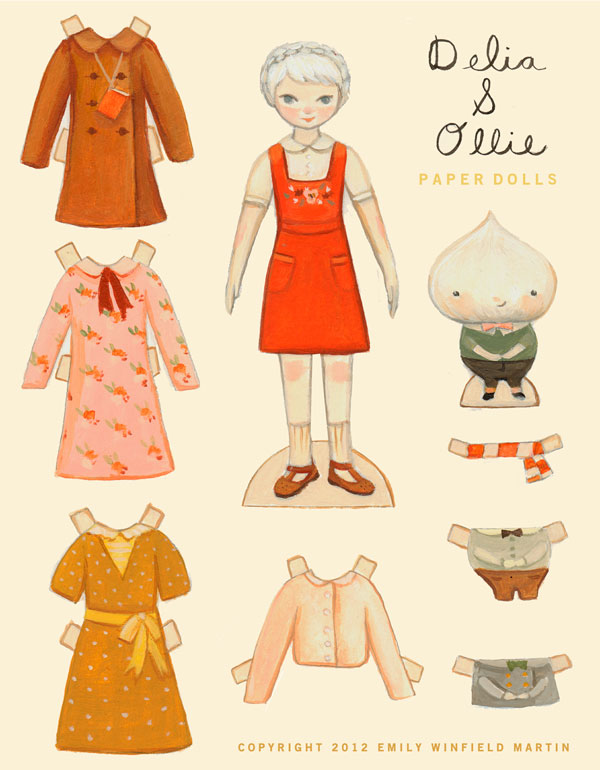 Delia & Oliie paper dolls