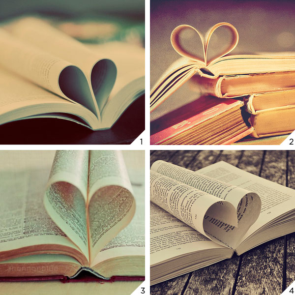 book hearts love