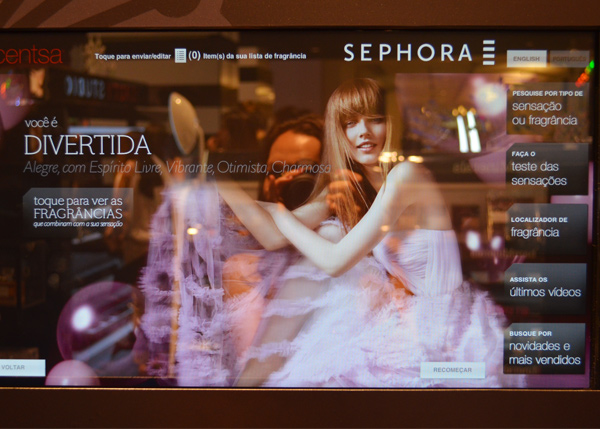 Sephora Find your Fragrance machine