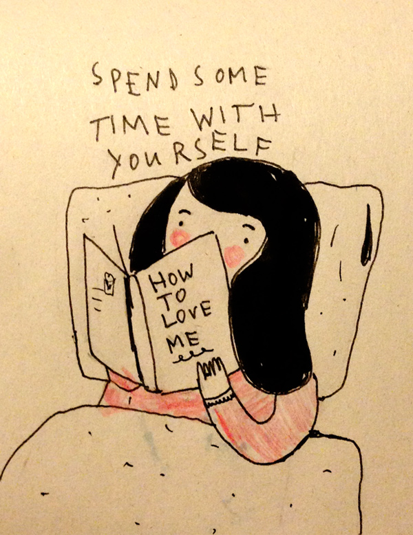 Saskia Keultjes illustration: Spend some time with yourself