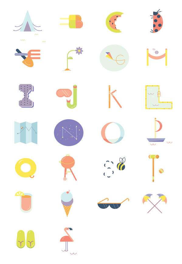 Summer Alphabet by Anne Lee Designs