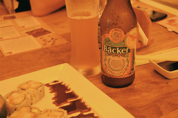 Wasabi Sushi - cerveja Bäcker