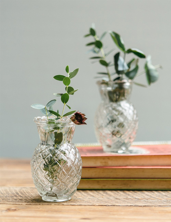 Rose & Grey - Little Glass Pineapple Vase
