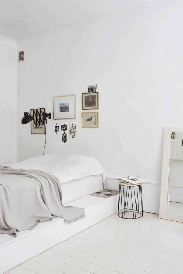 Um quarto branco | design minimalista