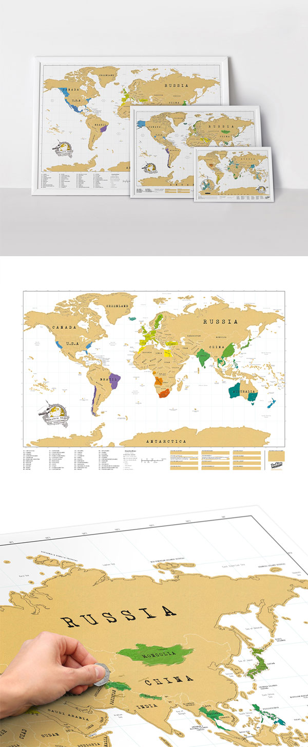 Luckies Scratch Map XL | Mapa Mundi para marcar suas viagens