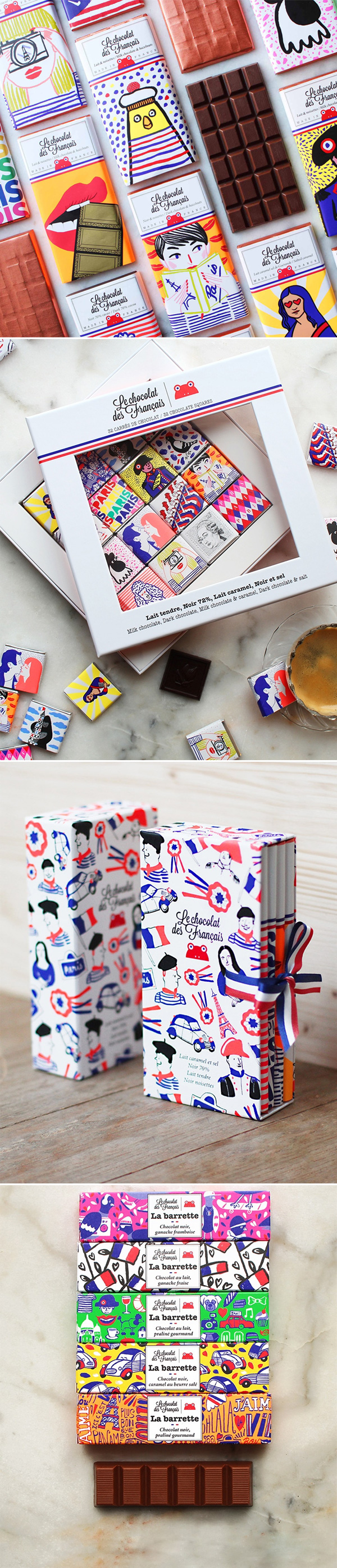 Le chocolat des Français | Pretty Packaging | Não Me Mande Flores