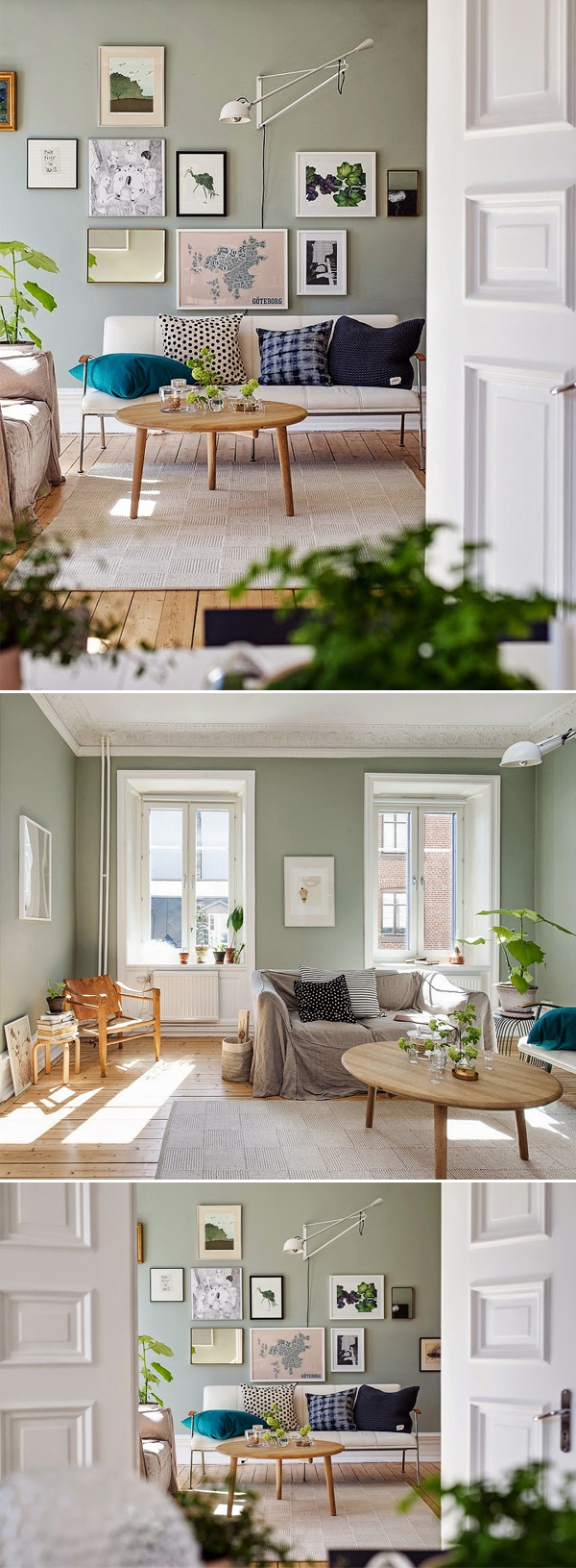 Apartamento-Inspiração em Göteborg, Suécia | Sala de Estar