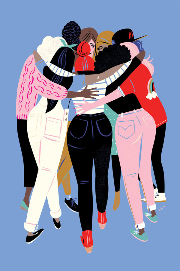 Reflections on the March by Libby VanderPloeg | feminst illustration
