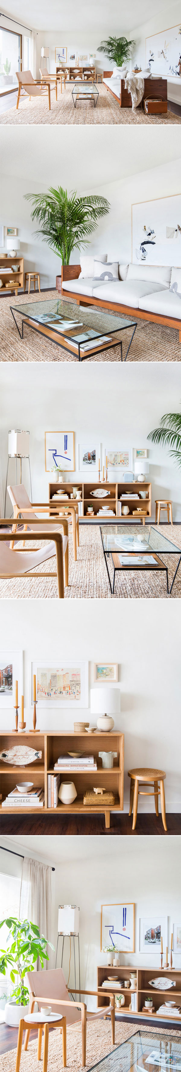 Uma sala minimal e aconchegante | Melanie from Emily Henderson Design