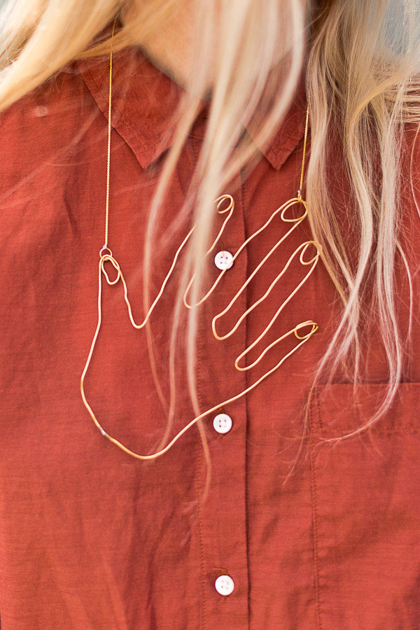 DIY Hand Wire Necklace | Paper and Stitch