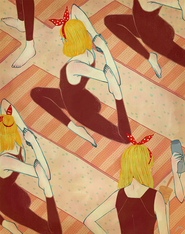 Jongmee Illustration | Yoga Girls