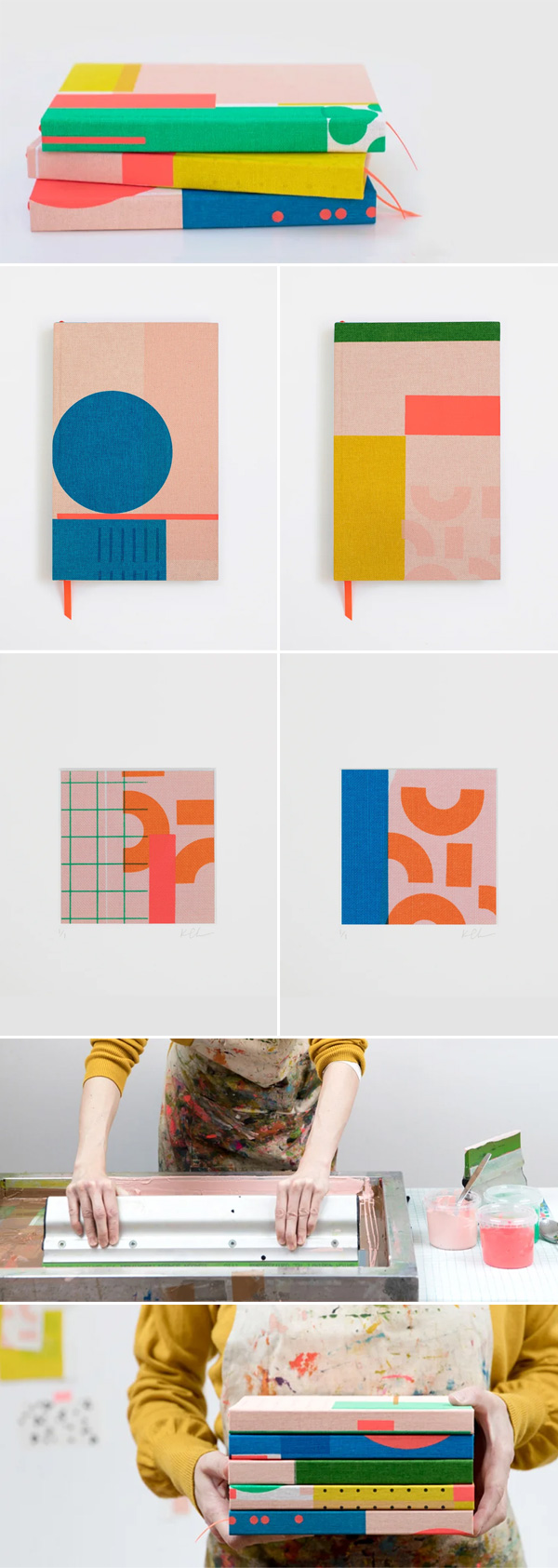 Kate Clarke Studio | Encadernação / cadernos feitos à mão, encadernados com tecido