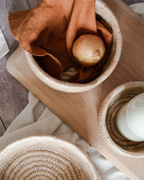 Artisan Homeware by Our Lovely Goods | Round Raffia Baskets