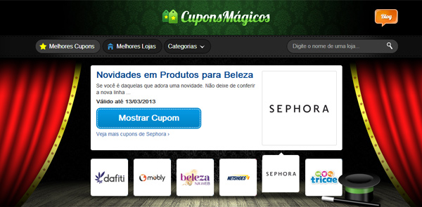 Cupons Magicos website
