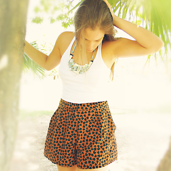 Short estampa de girafa Flambe