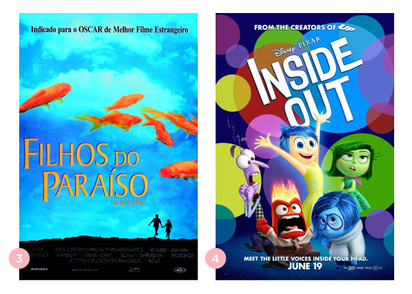 Os quatro ultimos filmes: Os filhos do paraiso + Divertida Mente | BLOG Nao Me Mande Flores