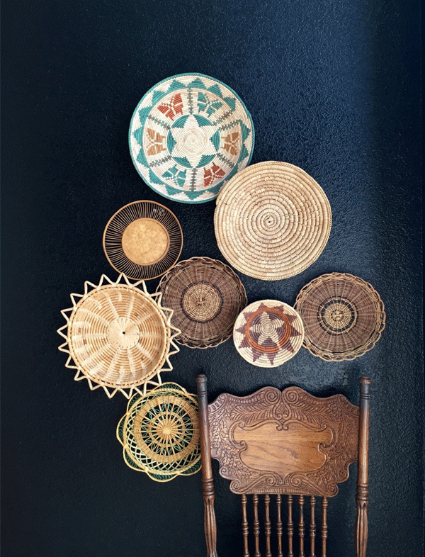 Inspiracao decor: cestos na parede | Cestos vintage, da Simplychi.