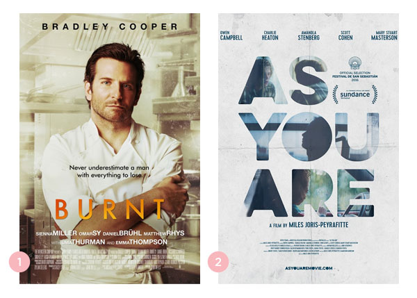 Mini-Resenha dos filmes Pegando Fogo (Burnt) e Como Voce E (As You Are) | Nao Me Mande Flores