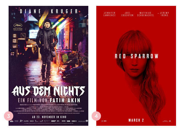 Mini-resenhas dos filmes: Em Pedacos e Operacao Red Sparrow | Nao Me Mande Flores