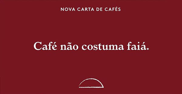 A nova carta de cafes da Tapi Tapioca