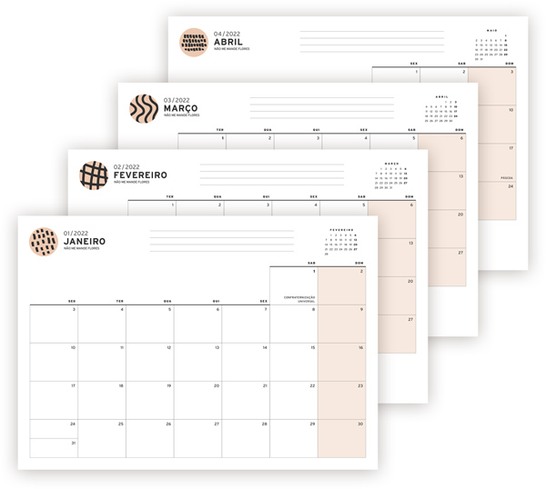 Dias, semanas e meses em um calendário imprimível 4ª série planilhas