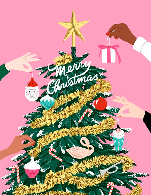 Christmas Tree Illustration by Ana Hard