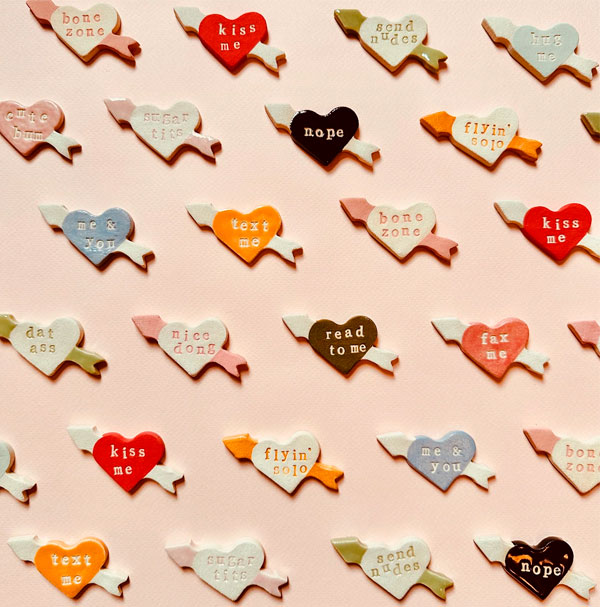 Love language magnets, by Sugarhouse Ceramic Co. | Não Me Mande Flores